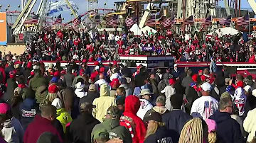 President Donald Trump hosts rally on the beach in Wildwood, NJ