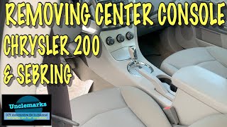 How to remove center console 2007 to 2014 Chrysler 200 & Sebring & Avenger (EP 233)