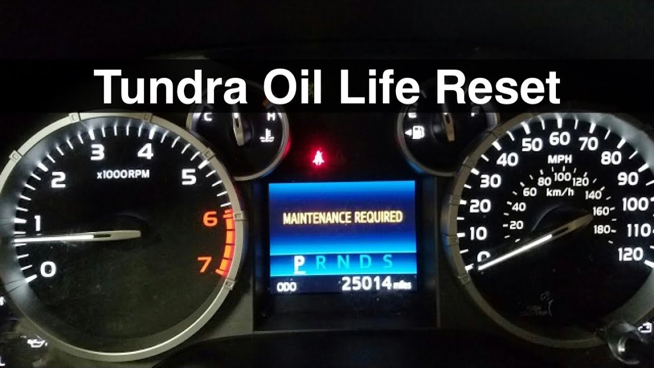 2014 Toyota Tundra How to Reset Oil Life Maintenance Required Reminder