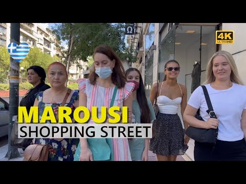 MAROUSI LOCAL SHOPPING STREET,ATHENS GREECE || MAROUSI DAY&NIGHT WALKING TOUR 2022 || WORLD TOUR