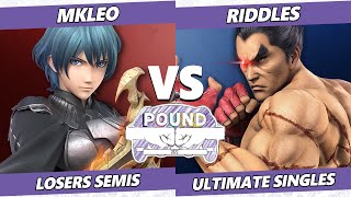 Pound 2022 Losers Semis - MkLeo (Byleth) Vs. Riddles (Kazuya) SSBU Smash Ultimate Tournament