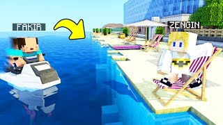 FAKİR BALON KAFA ZENGİNİ VE EVİNİ MAHVEDİYOR - Minecraft