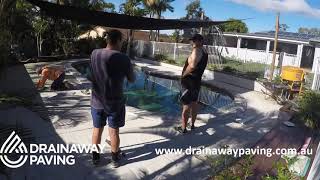 Permeable Paving by Drainaway Paving Pool installation timelapse