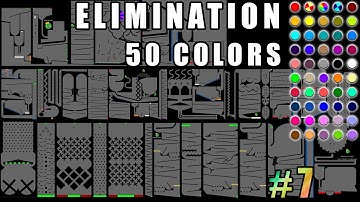 Amazing Elimination Color Marble Race 7 in Algodoo \ Marble Race King