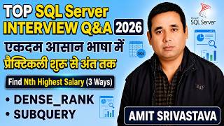 Top SQL Server Interview Questions (Scenario-Based) 2026 | Part 1: Real Practical Guide