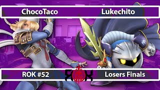 ChocoTaco (Lucas, Sheik) vs Lukechito (Meta Knight) - ROK Esports Smash Ultimate #52 - Losers Finals