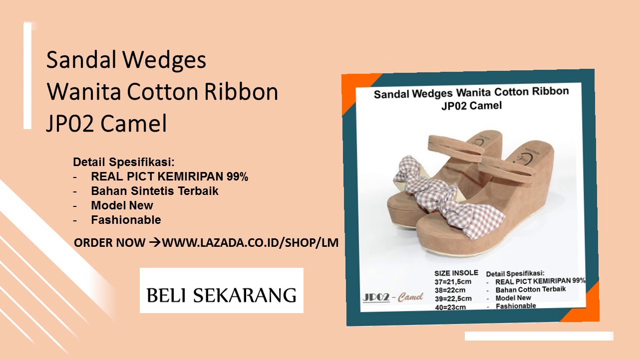 TERLARIS Sandal  Wedges  Wanita L M SHOP TERBARU  2021 