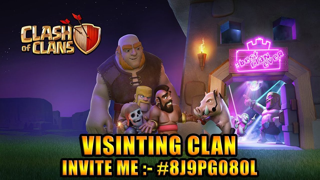 COC | VISITING CLAN & BASE REVIEWS ( Invite #8J9PG080L) | Clash with ...