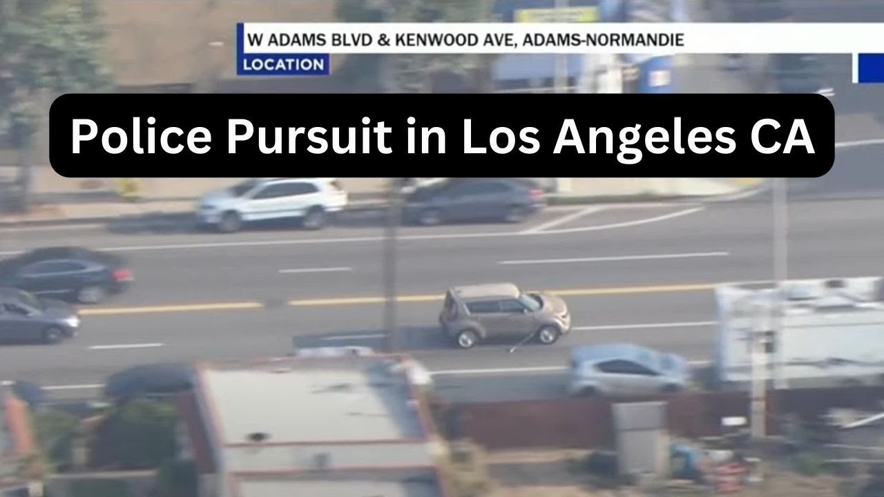 Police chase possible robbery suspect through streets in Torrance - YouTube
