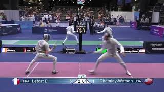 World Championships 2023 SMF - L16 - Enzo Lefort FRA v Miles Chamley-Watson USA