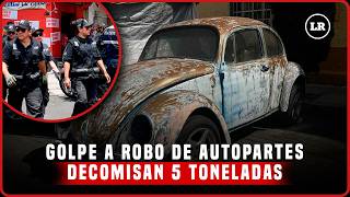 BLOW TO AUTO PARTS THEFT IN CDMX: FIVE TONS OF PARTS SEIZED