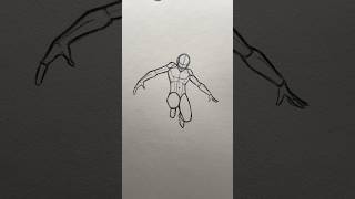 How to Draw a Simple but Dynamic Jumping Pose ⭐️Tutorial⭐️ #drawing #art #pose #jump #pose #shorts