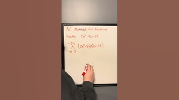 The AC Method To Factor A Trinomial