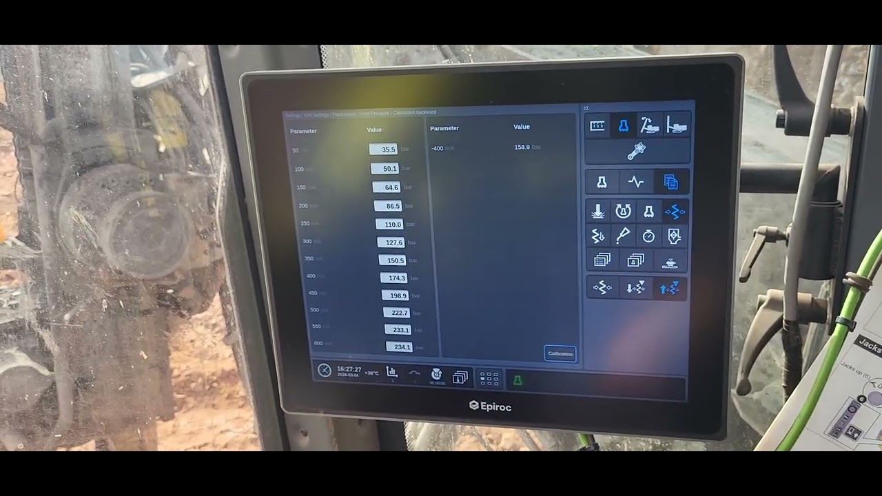 Feed Pressure Calibration on SmartROC T45 MK2