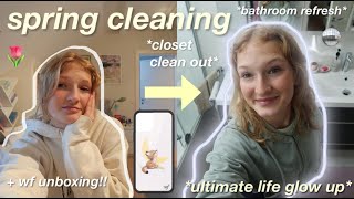 SPRING CLEANING VLOG  (complete closet clean out, my skin care staples, wildflower unboxing,...)