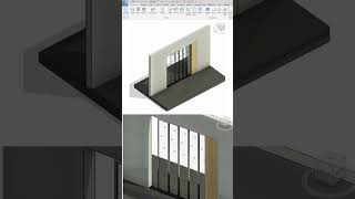 Parametric Hidden pocket sliding door family done using Revit