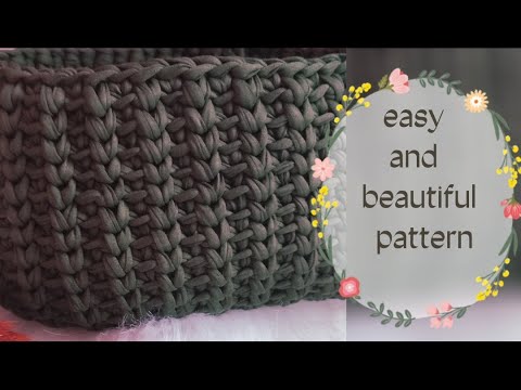 crochet easy pattern for bag მოვქსოვოთ მარტივი ნიმუში ჩანთისთვის
