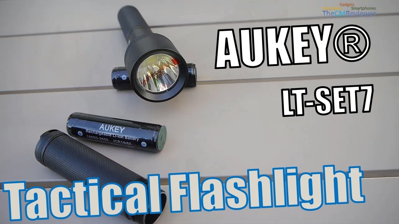 AUKEY Tactical Flashlight LTSET7 Test Review Cree XPL V5 LED