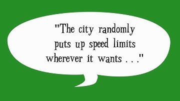 Actually . . . (Speed Limits)