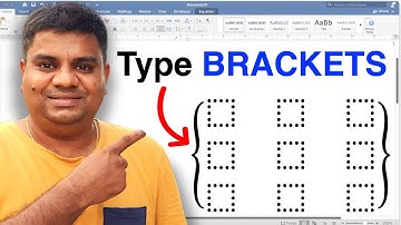 How To Insert Matrix Brackets In Word