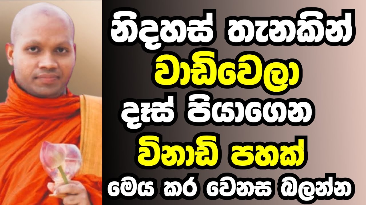 නිදහස් තැනකින් වාඩිවෙලා දෑස් පියාගෙන දවසට විනාඩි පහක් මෙය කරන්න | Ven hasalaka seelawimala thero