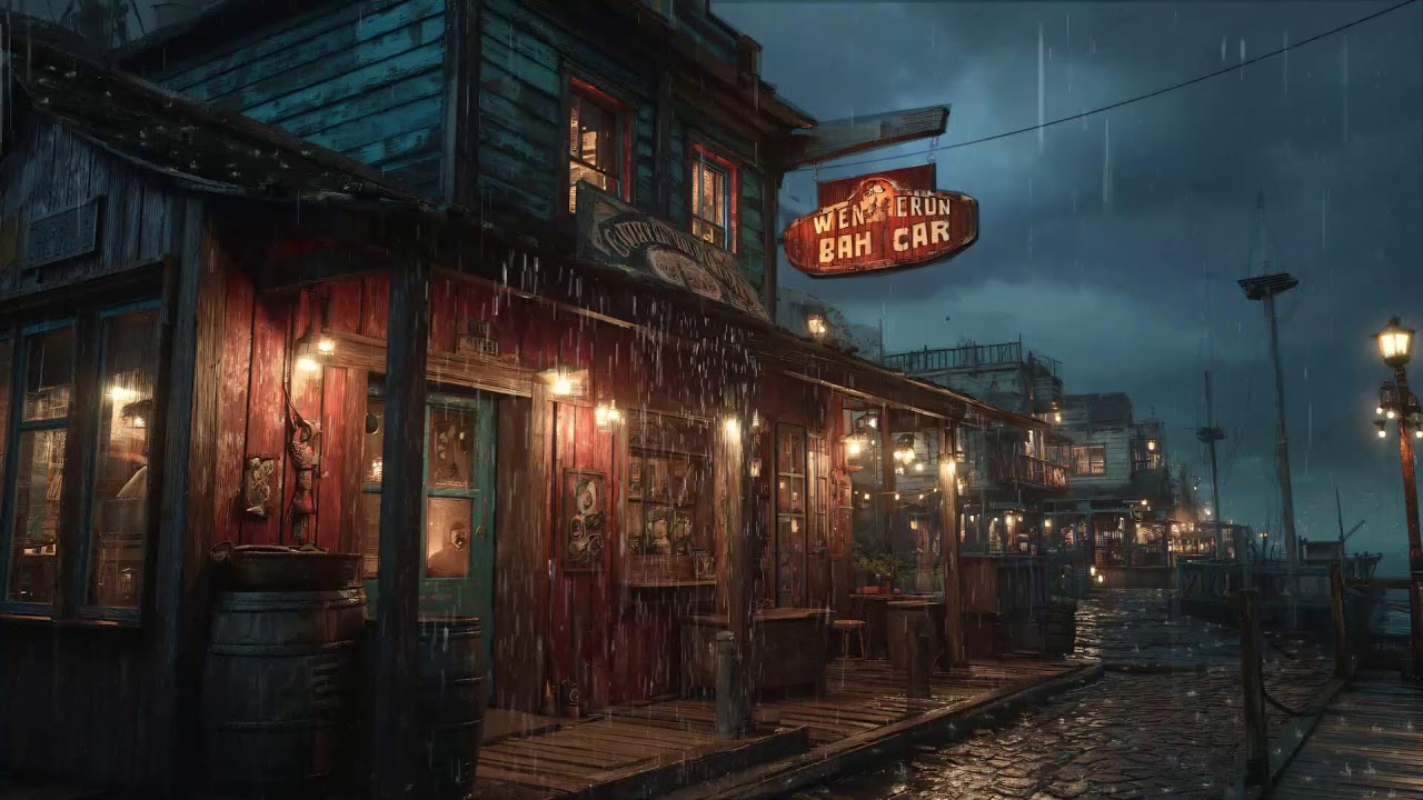 Quiet Old West Street • Rainy Lofi For Lonely Nights