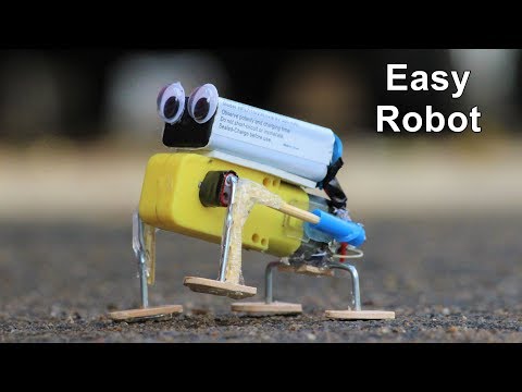 A simple walking Robot project for Kids using DC Motor