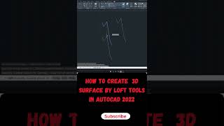 #shorts  How to create 3D surface by loft tools in AutoCAD 2022 #draftonichub #autocadblocks