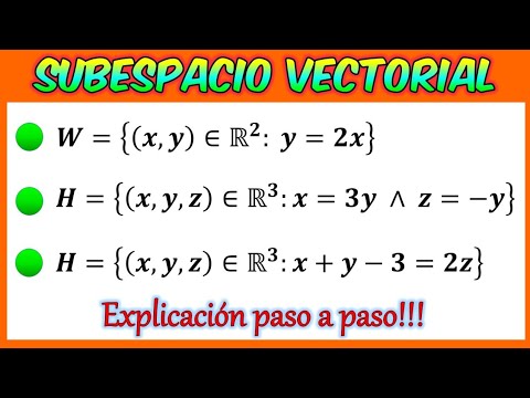 Subespacio Vectorial. Ejemplos - YouTube