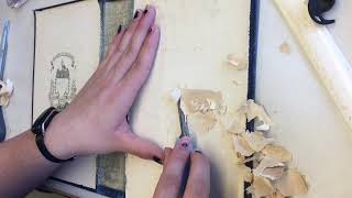 ASMR book repair/conservation screenshot 3