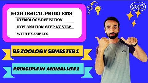 ECOLOGICAL PROBLEMS  ETYMOLOGY, DEFINITION, EXPLAINATION STEP BY STEP WITH EXAMPLES