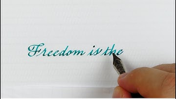 How to write a quote in cursive using a Stub nib – Handwriting practice #92