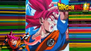 Drawing Goku god (Collab Dragon ball)