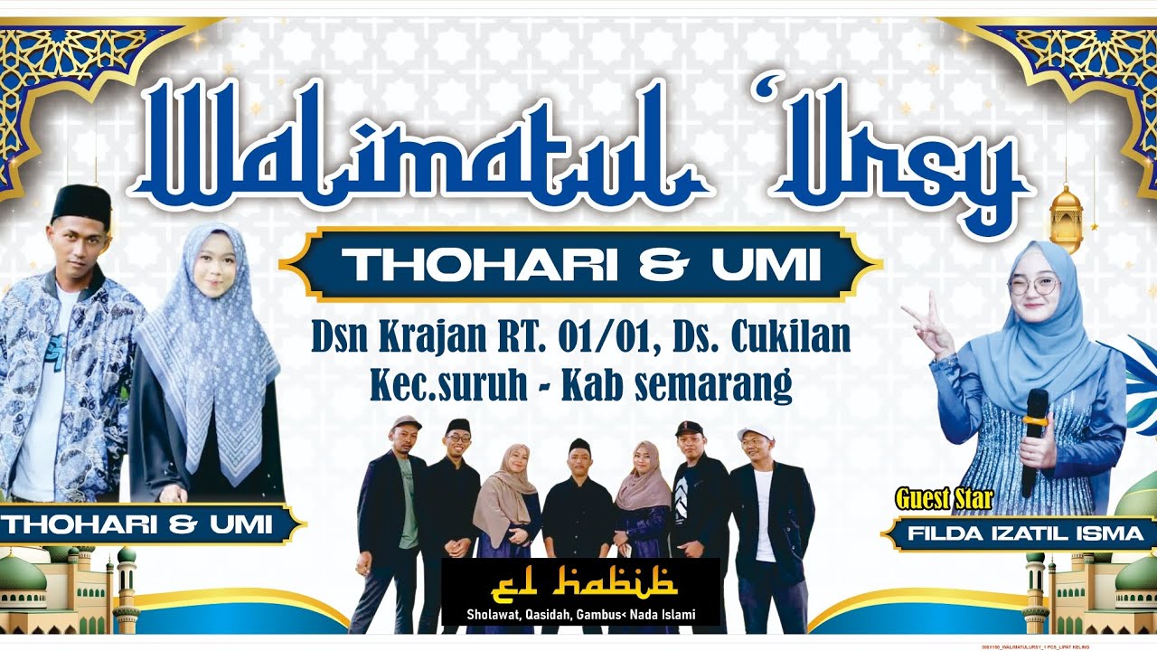 Pantun pengantin Filda Izatil Isma feal El Habib Gambus live Cukilan,Suruh,Semarang