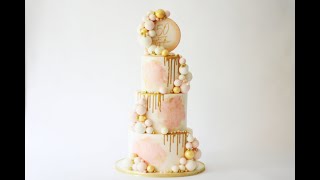 EASIEST EVER Gold Drip for Cakes! (And other metallics!) Evil Cake Genius for the win!!
