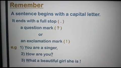 Standard- 4 Subject - English-Grammar Chapter-1 Sentences (Part-1) (18-05-2020)