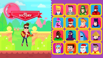 Bowmasters - Gameplay Walkthrough 36 Epic Wins Schoolmates vs All Characters