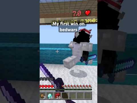 First win in bedwars 🎉🎉🎉