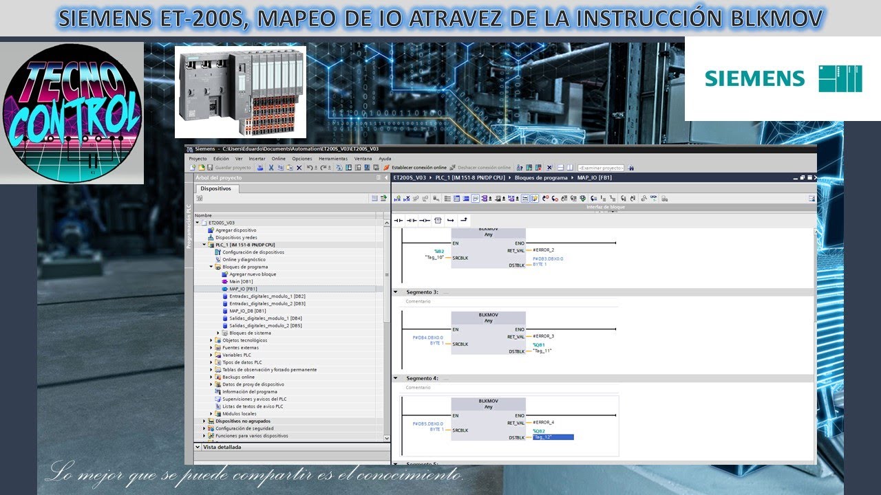 SIEMENS ET-200S, MAPEO DE IO ATRAVEZ DE LA INSTRUCCIÓN BLKMOV