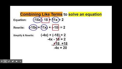 Combine Like Terms to Solve an Equation   Google Slides