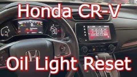 How to reset oil change light honda crv