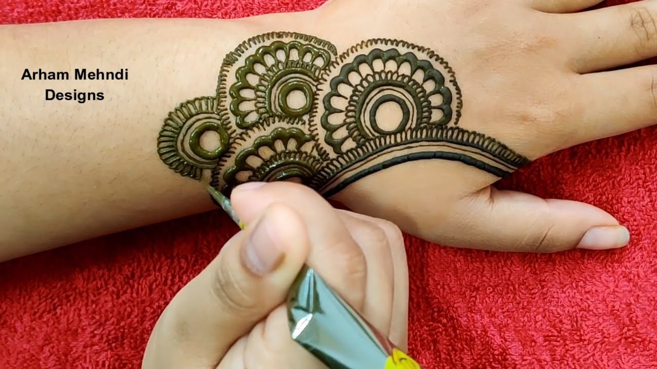 Easy Simple Mehndi Design for Beginners || Rakhi/EID 2020 Special ...