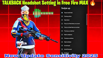 God Level Android Talk Back Settings  Tutorial | Auto Headshot Setting | Free Fire Talk Back Setting