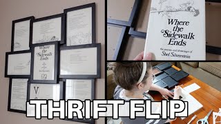 THRIFT FLIP | BOOK WALL ART DIY | WHERE THE SIDEWALK ENDS!!!