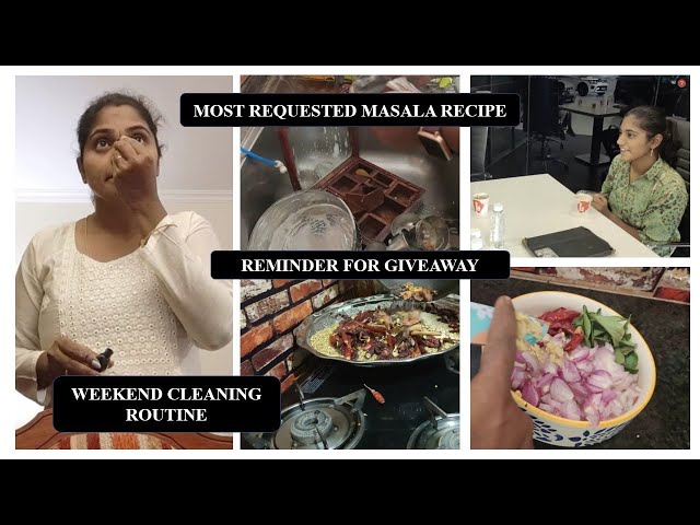 இந்த ஒரு மசாலா இருந்தா நீங்க தான் kitchen👑Queen | Giveaway | Cleaning Routine#Priyamudan Abi#recipe class=