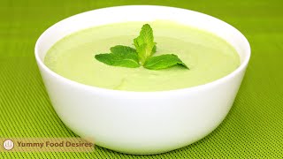 Green Chutney Recipe, Coriander and Mint Sauce, Mint Dip - Green Chutney for Sandwich, Hari chutney