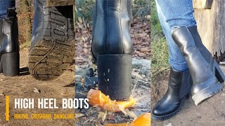 Hiking In High Heel Boots - Bonus Crushing And Shoe Dangling Part 