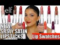 NEW! ELF SRSLY SATIN LIPSTICK & LIP SWATCHES + CHECK IN | MagdalineJanet