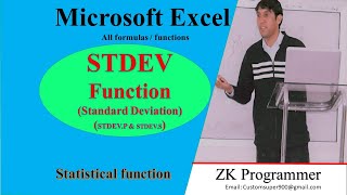 How to use the STDEV Function in Excel Standard Deviation or STDEV P and STDEVS in MS Excel