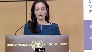 Learn English with Angelina Jolie Speech in Defense - Elocution